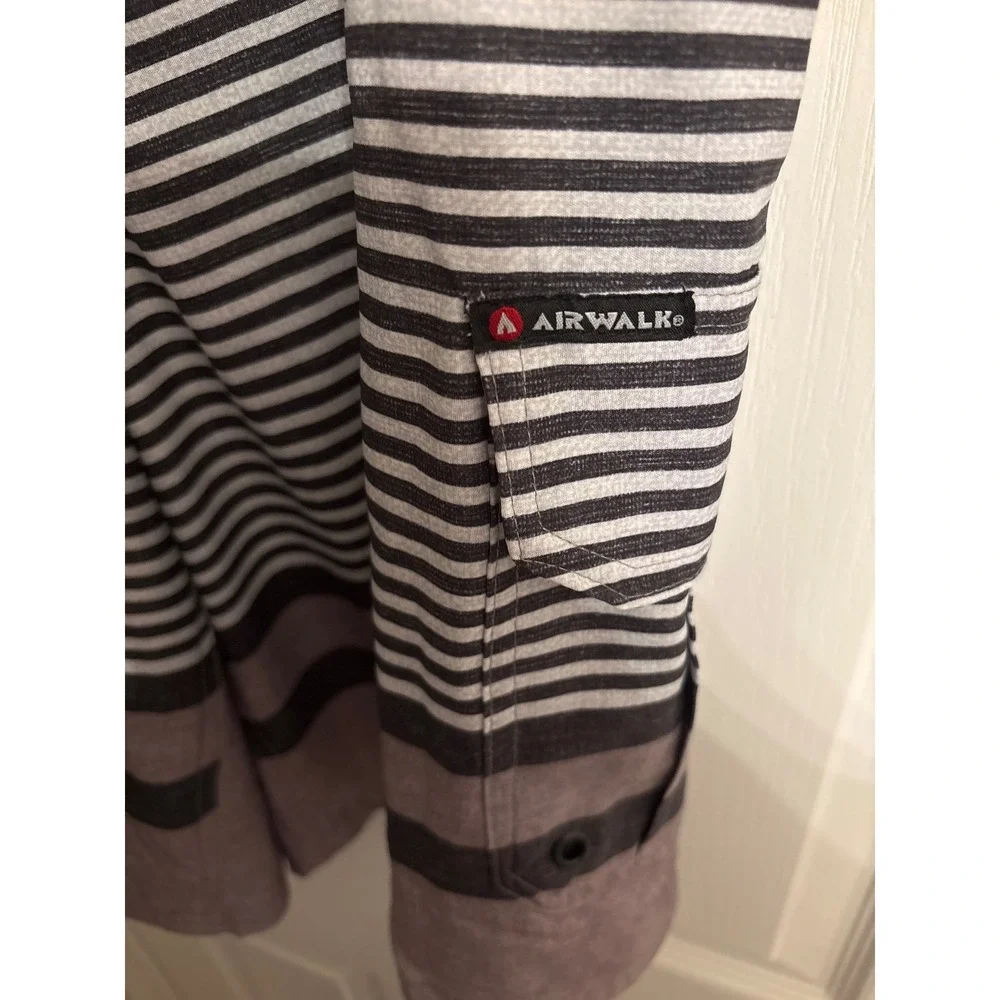Airwalk Mens Charcoal Gray Striped Board Shorts Swim Trunks XL New NWT Stretch